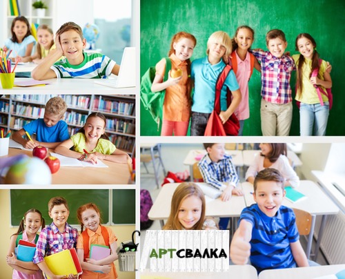 Счастливые школьники. | Happy students.